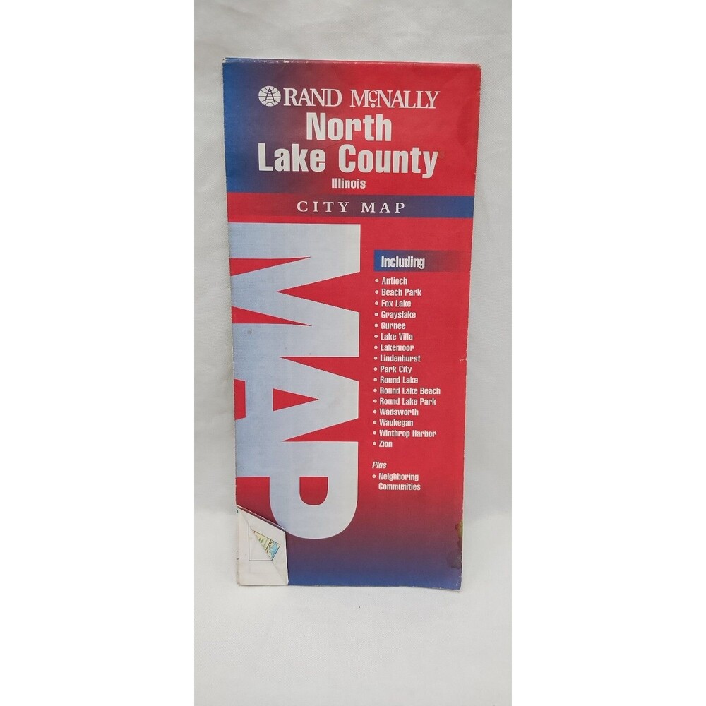 1997 Rand McNally North Lake County Illinois City Map